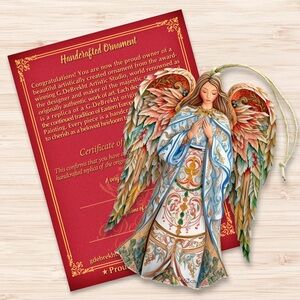 Handcrafted Angel Ornament with Certificate